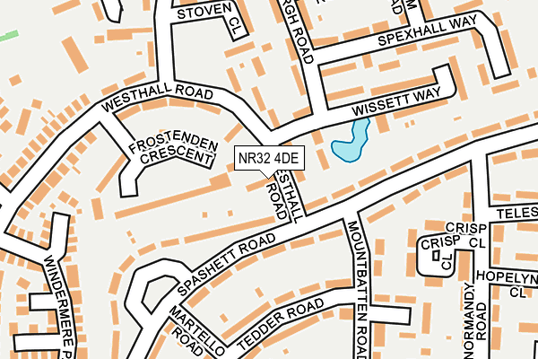 NR32 4DE map - OS OpenMap – Local (Ordnance Survey)