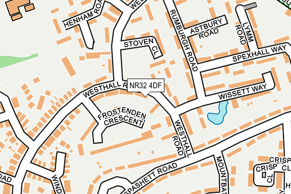 NR32 4DF map - OS OpenMap – Local (Ordnance Survey)