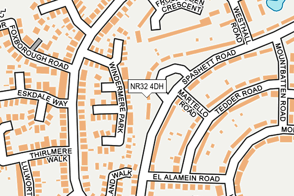 NR32 4DH map - OS OpenMap – Local (Ordnance Survey)