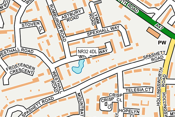 NR32 4DL map - OS OpenMap – Local (Ordnance Survey)