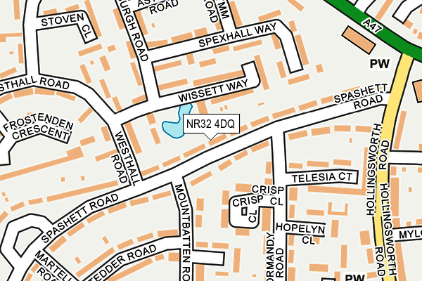 NR32 4DQ map - OS OpenMap – Local (Ordnance Survey)