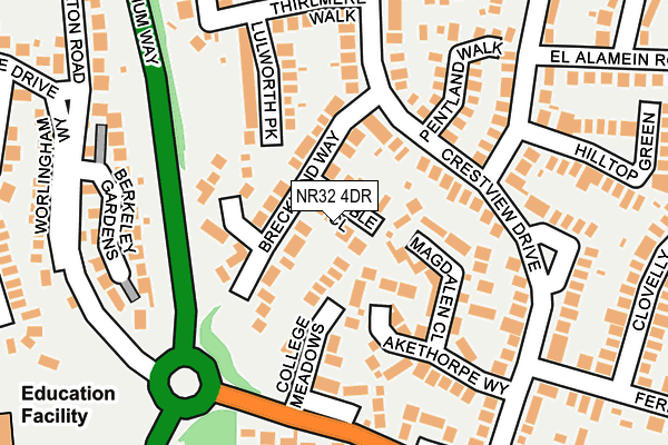 NR32 4DR map - OS OpenMap – Local (Ordnance Survey)