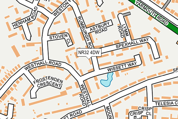 NR32 4DW map - OS OpenMap – Local (Ordnance Survey)