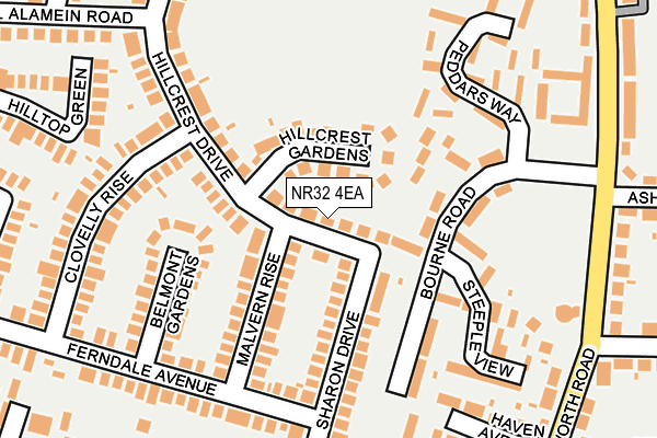 NR32 4EA map - OS OpenMap – Local (Ordnance Survey)