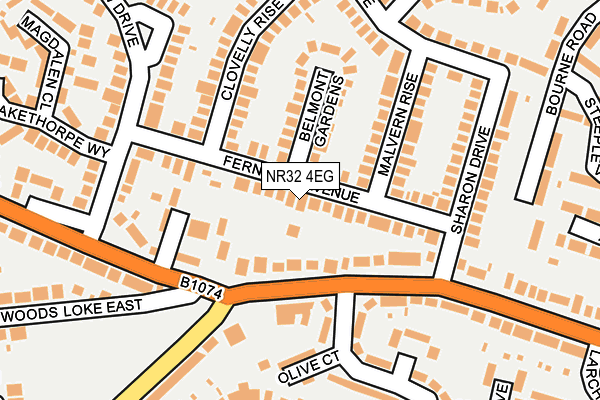 NR32 4EG map - OS OpenMap – Local (Ordnance Survey)