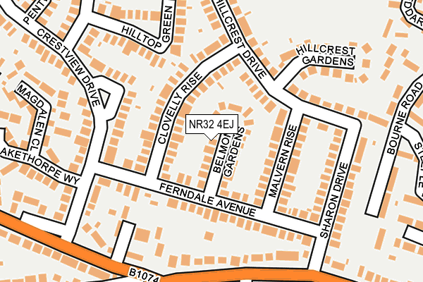 NR32 4EJ map - OS OpenMap – Local (Ordnance Survey)