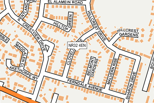 NR32 4EN map - OS OpenMap – Local (Ordnance Survey)