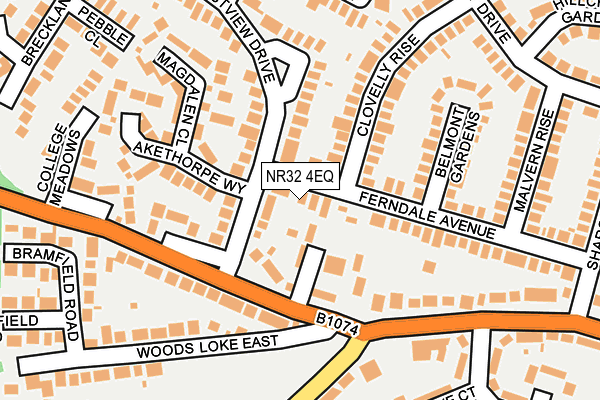 NR32 4EQ map - OS OpenMap – Local (Ordnance Survey)