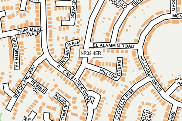 NR32 4ER map - OS OpenMap – Local (Ordnance Survey)