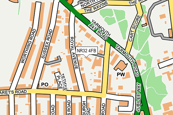 NR32 4FB map - OS OpenMap – Local (Ordnance Survey)