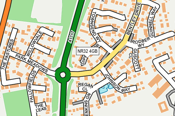 NR32 4GB map - OS OpenMap – Local (Ordnance Survey)