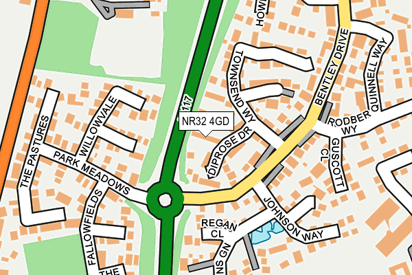 NR32 4GD map - OS OpenMap – Local (Ordnance Survey)