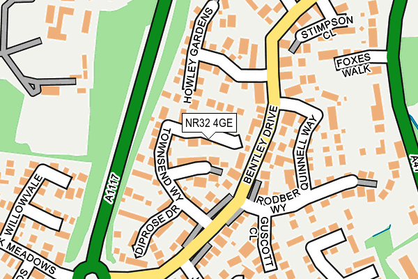 NR32 4GE map - OS OpenMap – Local (Ordnance Survey)