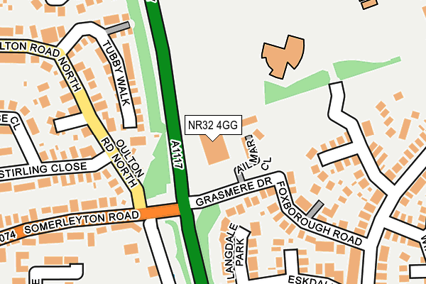 NR32 4GG map - OS OpenMap – Local (Ordnance Survey)