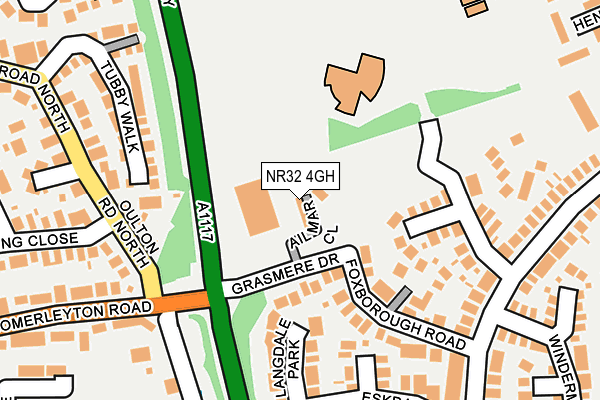 NR32 4GH map - OS OpenMap – Local (Ordnance Survey)