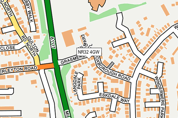 NR32 4GW map - OS OpenMap – Local (Ordnance Survey)