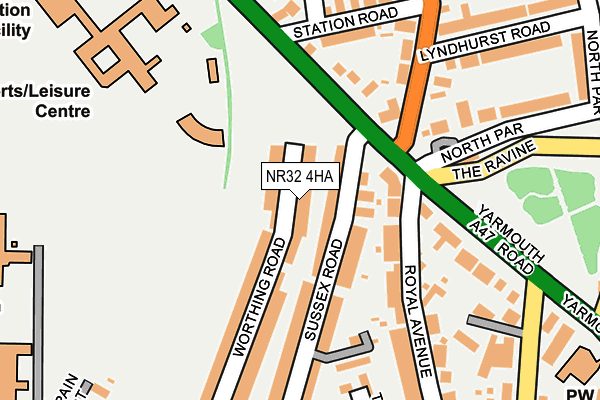 NR32 4HA map - OS OpenMap – Local (Ordnance Survey)