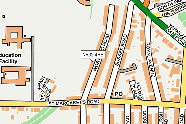 NR32 4HE map - OS OpenMap – Local (Ordnance Survey)