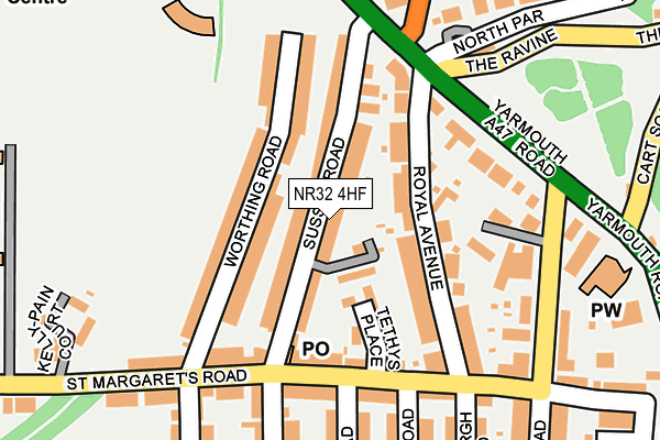 NR32 4HF map - OS OpenMap – Local (Ordnance Survey)
