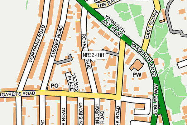 NR32 4HH map - OS OpenMap – Local (Ordnance Survey)