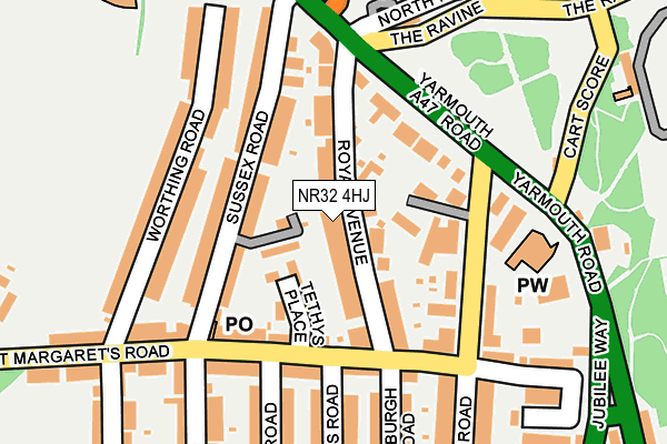 NR32 4HJ map - OS OpenMap – Local (Ordnance Survey)