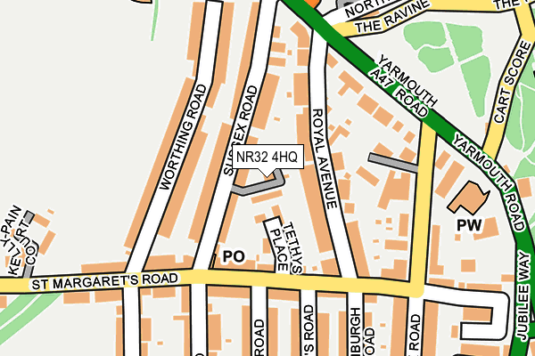 NR32 4HQ map - OS OpenMap – Local (Ordnance Survey)