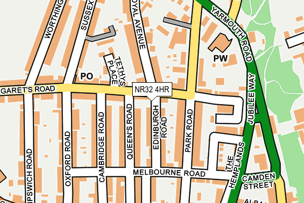 NR32 4HR map - OS OpenMap – Local (Ordnance Survey)
