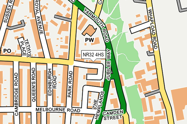 NR32 4HS map - OS OpenMap – Local (Ordnance Survey)