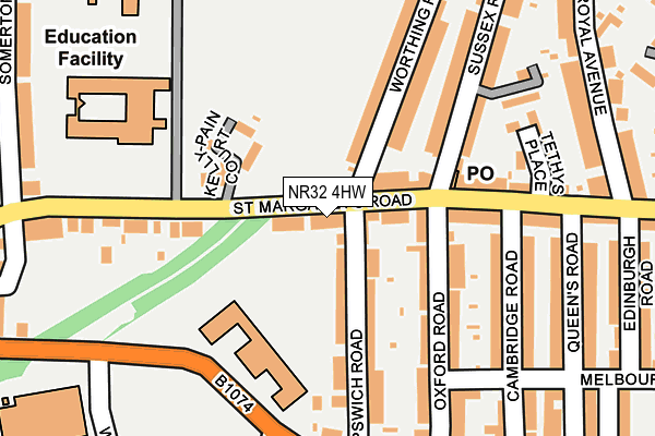 NR32 4HW map - OS OpenMap – Local (Ordnance Survey)