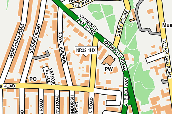 NR32 4HX map - OS OpenMap – Local (Ordnance Survey)