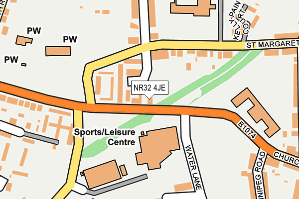 NR32 4JE map - OS OpenMap – Local (Ordnance Survey)