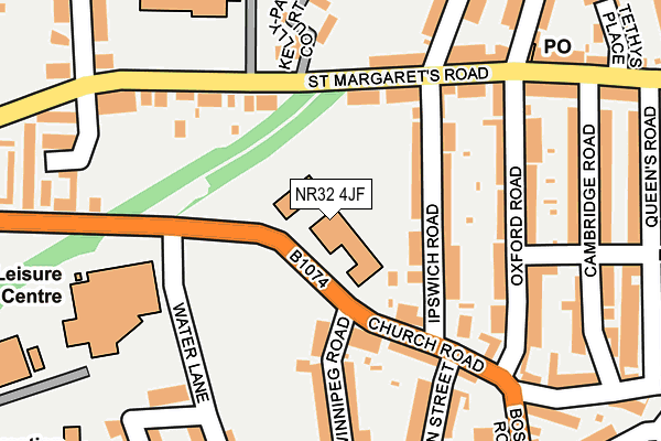 NR32 4JF map - OS OpenMap – Local (Ordnance Survey)