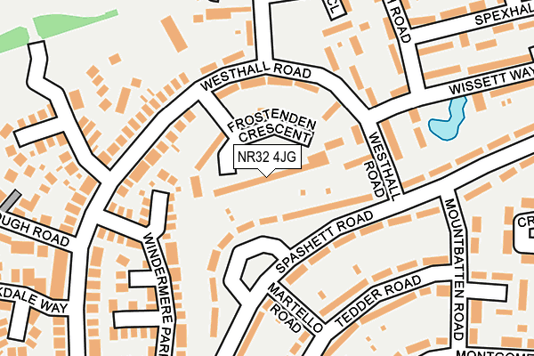 NR32 4JG map - OS OpenMap – Local (Ordnance Survey)