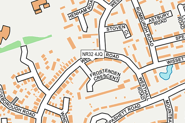 NR32 4JQ map - OS OpenMap – Local (Ordnance Survey)
