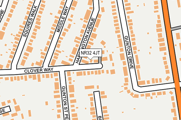 NR32 4JT map - OS OpenMap – Local (Ordnance Survey)