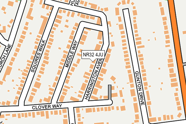 NR32 4JU map - OS OpenMap – Local (Ordnance Survey)