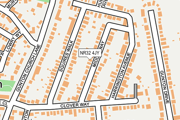 NR32 4JY map - OS OpenMap – Local (Ordnance Survey)