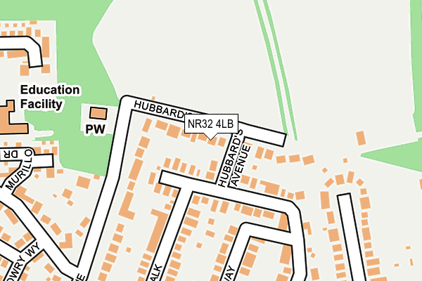 NR32 4LB map - OS OpenMap – Local (Ordnance Survey)