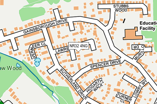 NR32 4NG map - OS OpenMap – Local (Ordnance Survey)