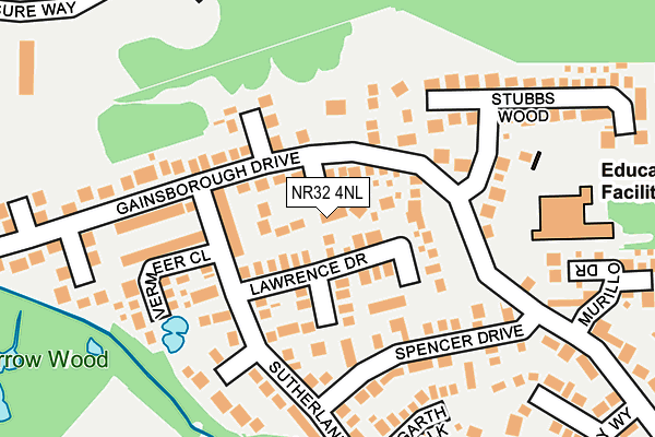 NR32 4NL map - OS OpenMap – Local (Ordnance Survey)