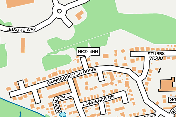 NR32 4NN map - OS OpenMap – Local (Ordnance Survey)