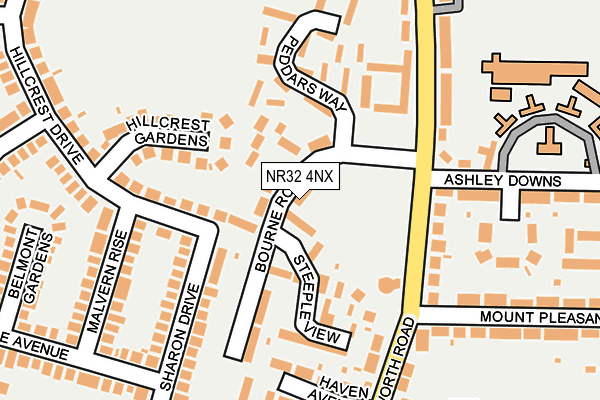 NR32 4NX map - OS OpenMap – Local (Ordnance Survey)