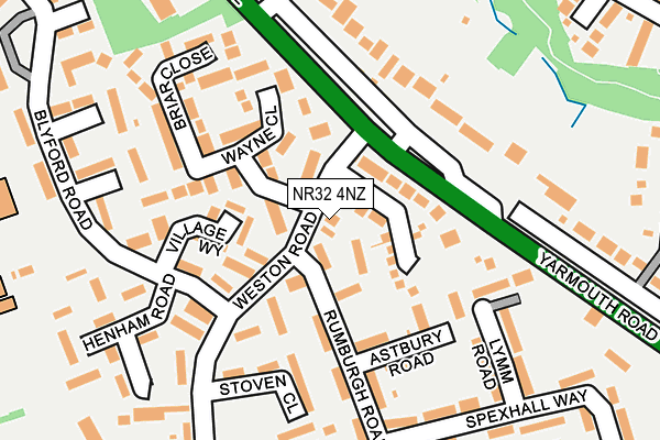 NR32 4NZ map - OS OpenMap – Local (Ordnance Survey)