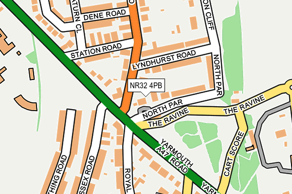 NR32 4PB map - OS OpenMap – Local (Ordnance Survey)
