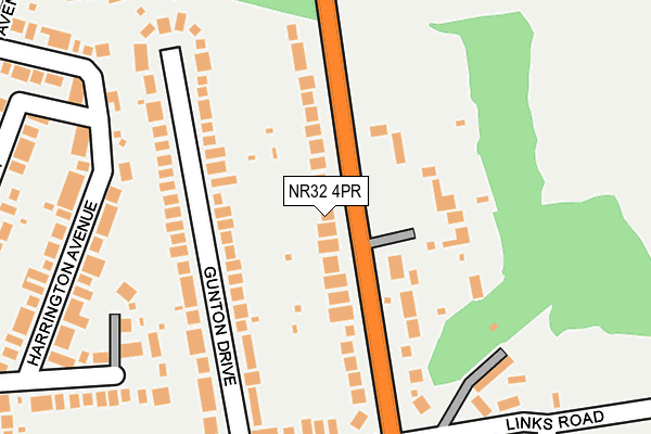 NR32 4PR map - OS OpenMap – Local (Ordnance Survey)