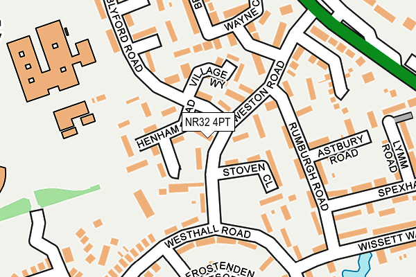 NR32 4PT map - OS OpenMap – Local (Ordnance Survey)