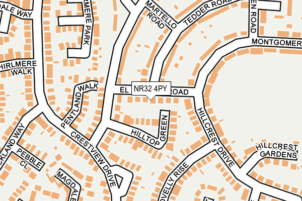 NR32 4PY map - OS OpenMap – Local (Ordnance Survey)