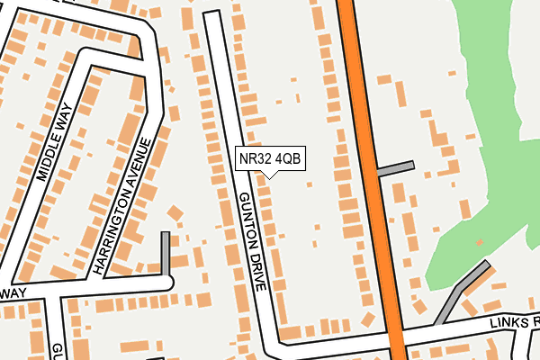 NR32 4QB map - OS OpenMap – Local (Ordnance Survey)