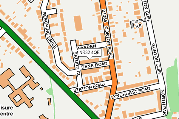 NR32 4QE map - OS OpenMap – Local (Ordnance Survey)