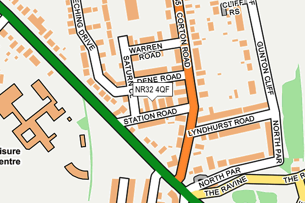 NR32 4QF map - OS OpenMap – Local (Ordnance Survey)